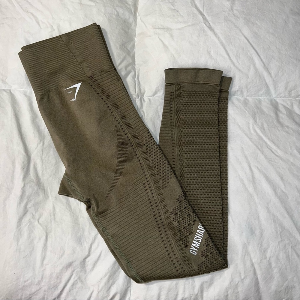 Gymshark Energy Seamless Leggings Olive Green